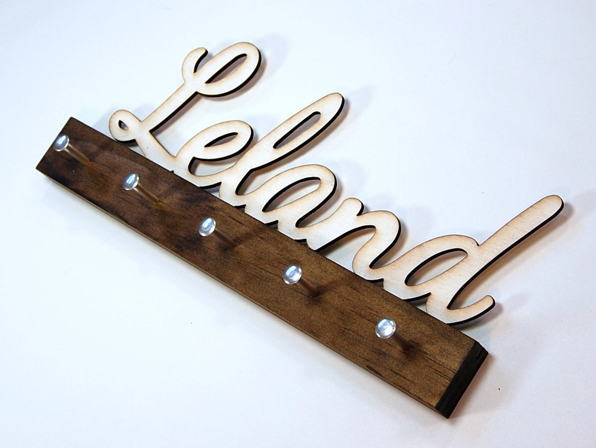 Personalized Name Key Holder Modern Script Font
