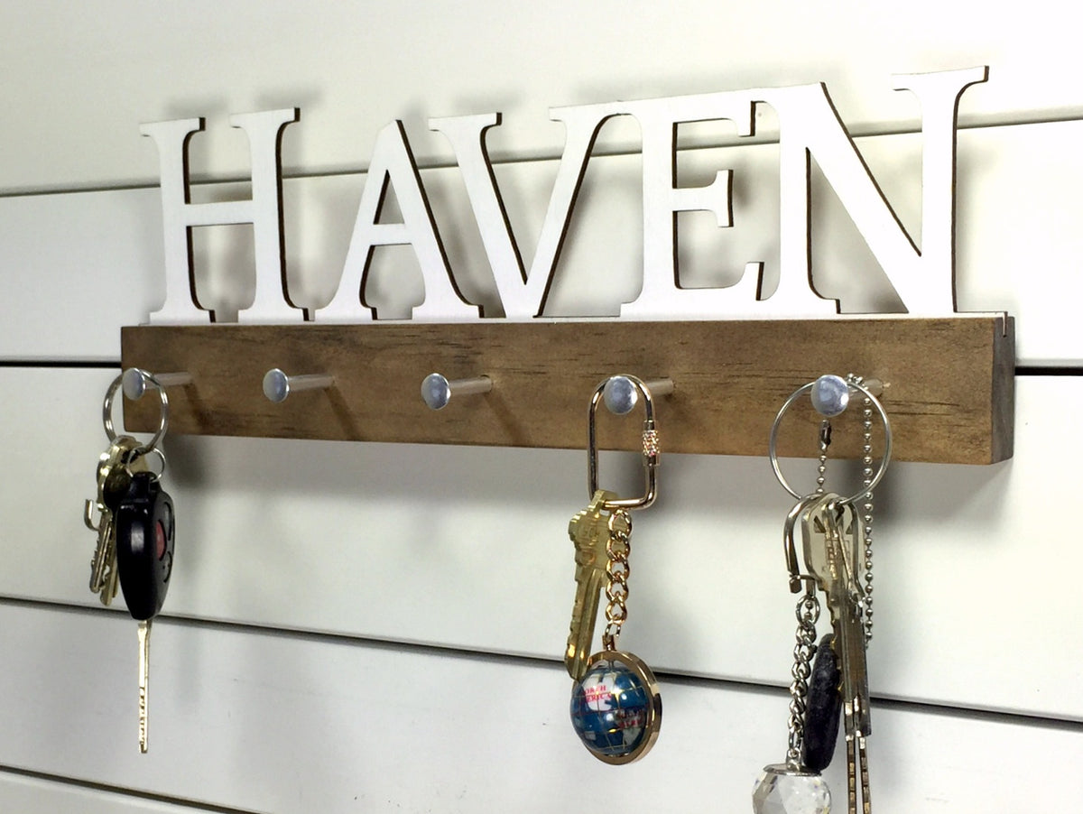 Personalized Name Key Holder Traditional Block Small Caps