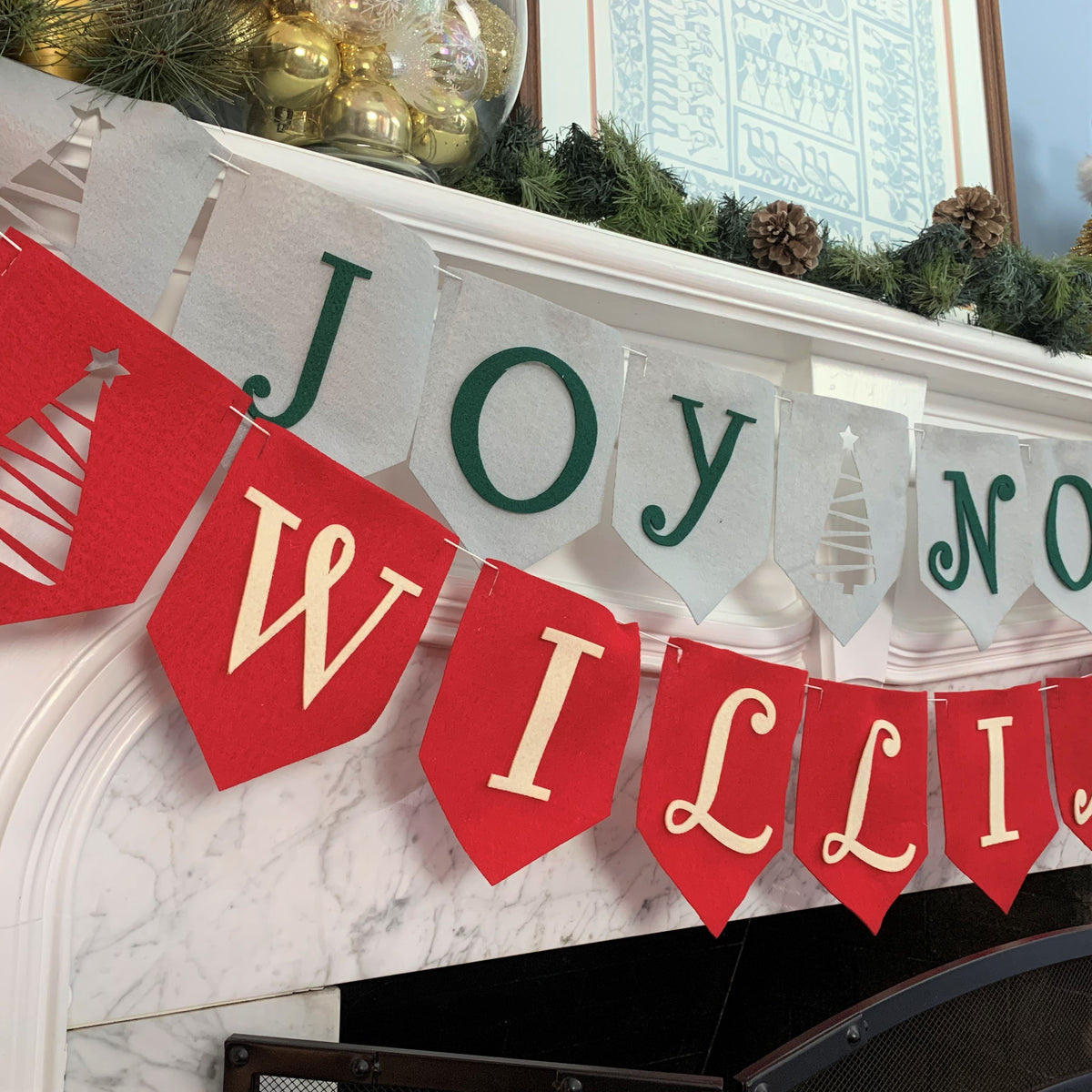 Personalized Holiday Felt Garland