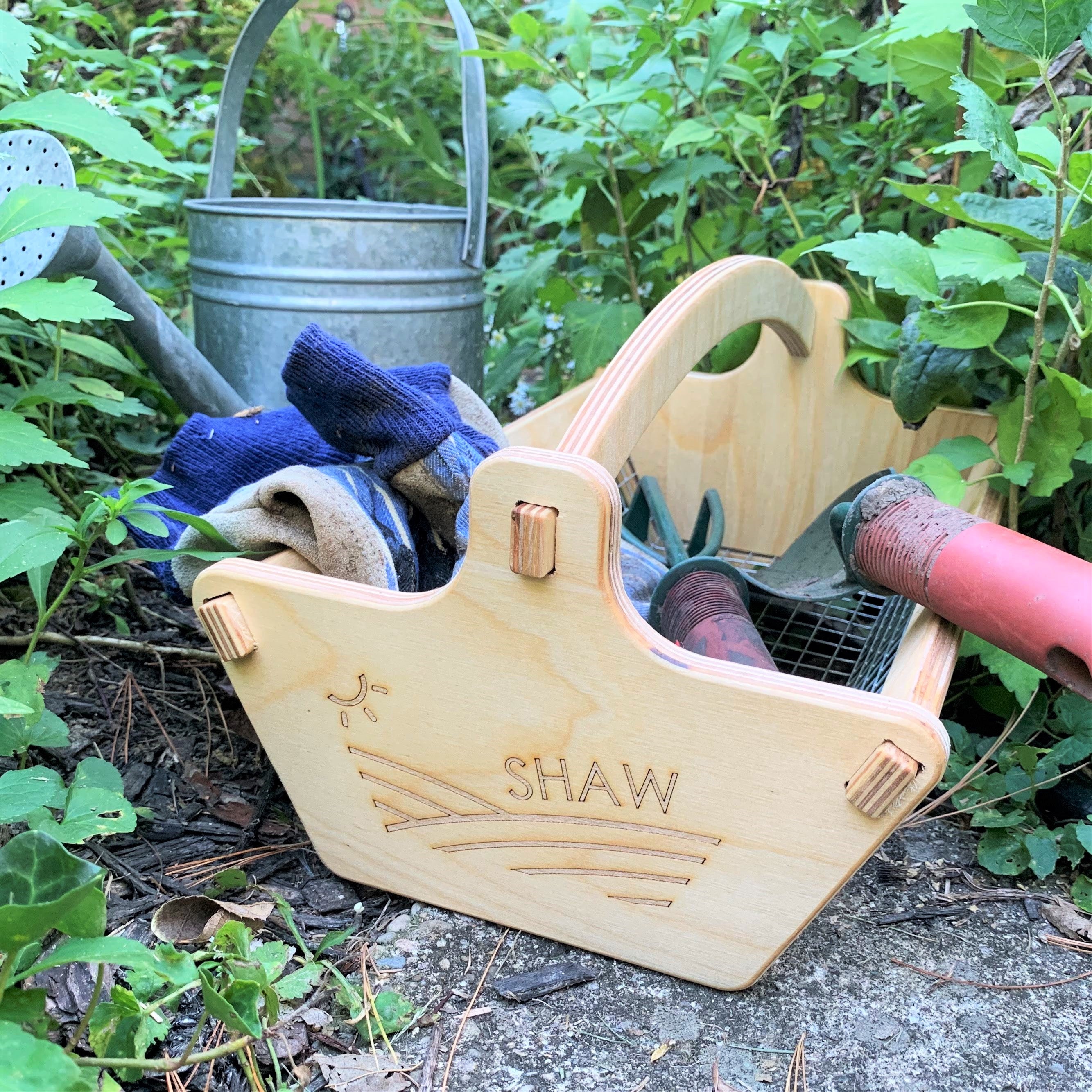 garden tool basket gift set Personalized Harvest Basket - Gift for Gardener - Backyard Garden Bask
