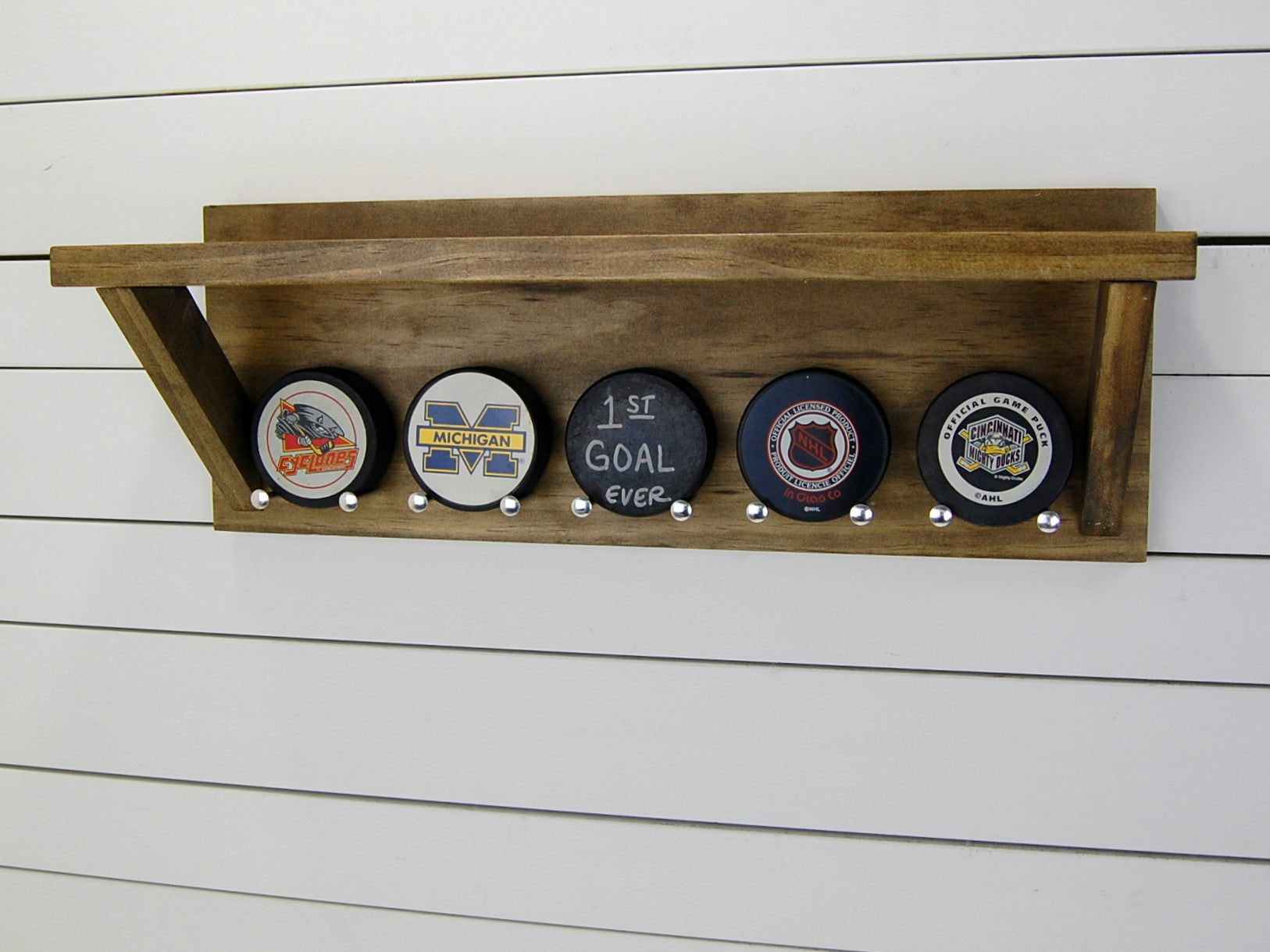 Hockey Puck Holder & Trophy Shelf - Pinecone Home
