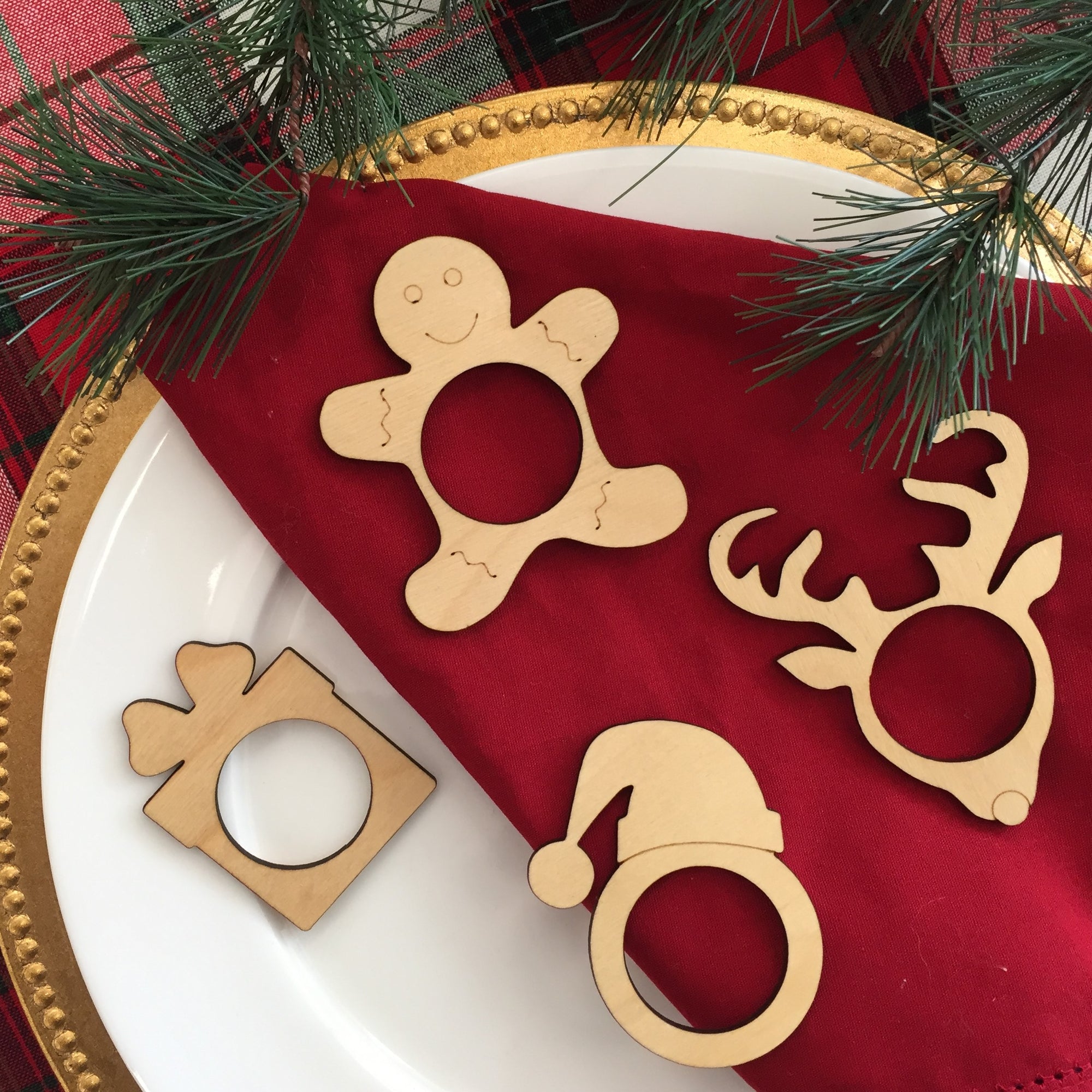 Christmas Napkin Rings Pinecone Home