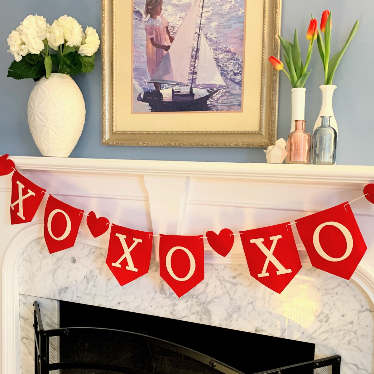 Valentines Felt Garland