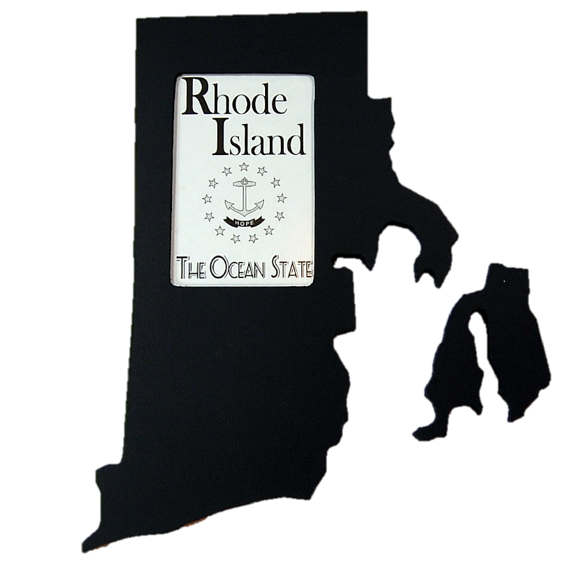 State Shaped Frame - Black