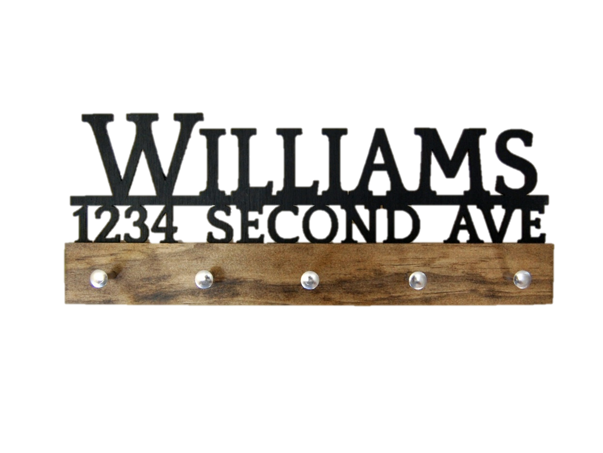 Block font client gift key holder