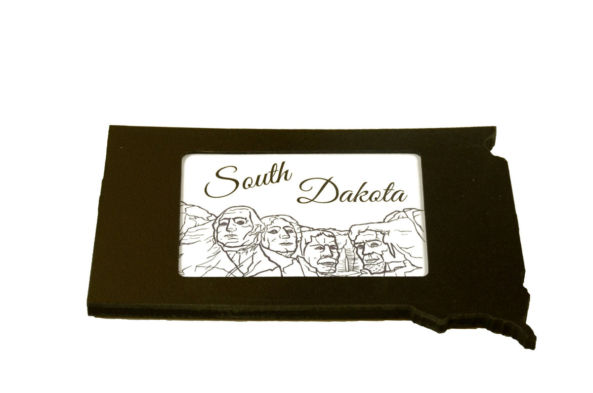 State Shaped Frame - Black