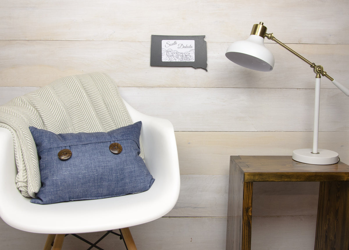 State Shaped Frame - Black