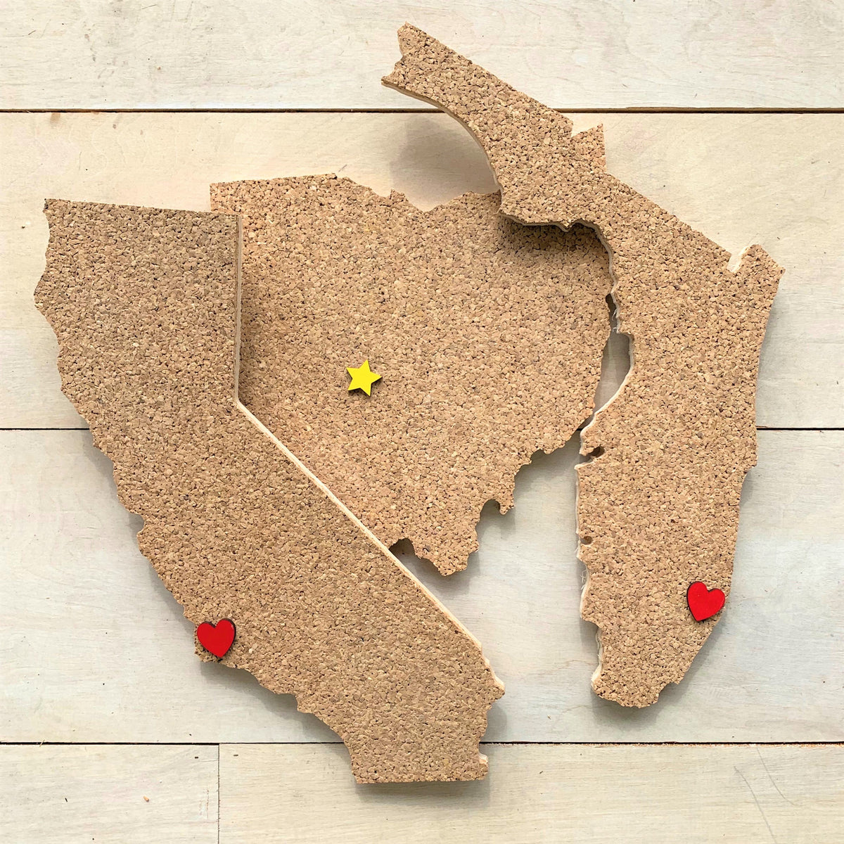 State Shaped Corkboards