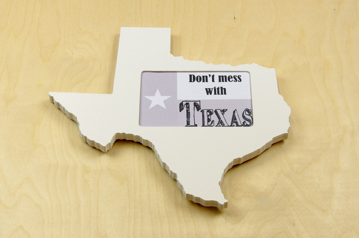 State Shaped Frame - White