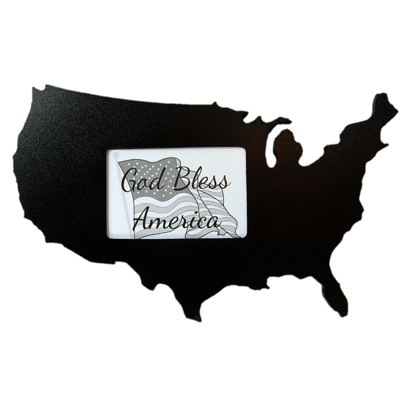 State Shaped Frame - Black