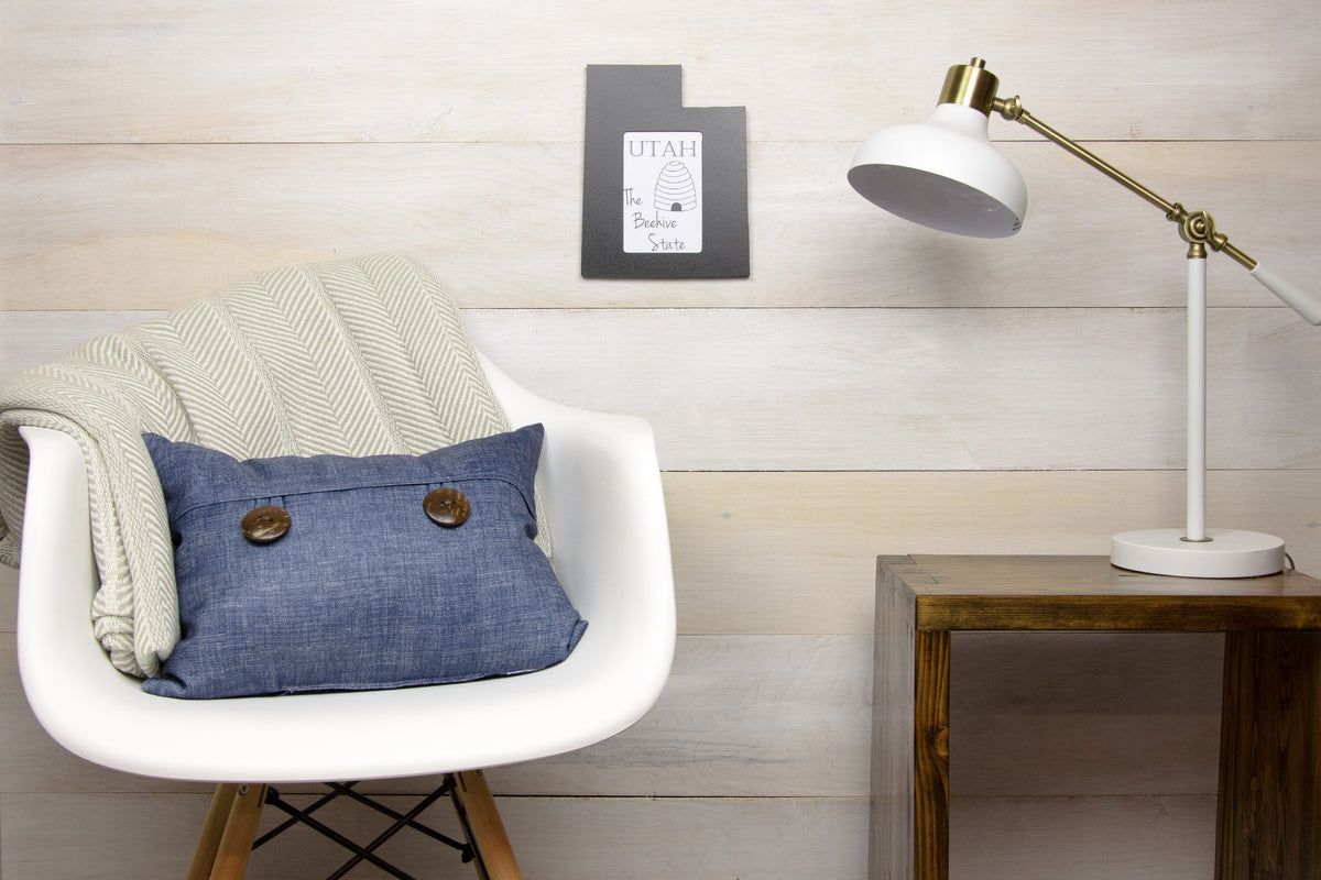 State Shaped Frame - Black