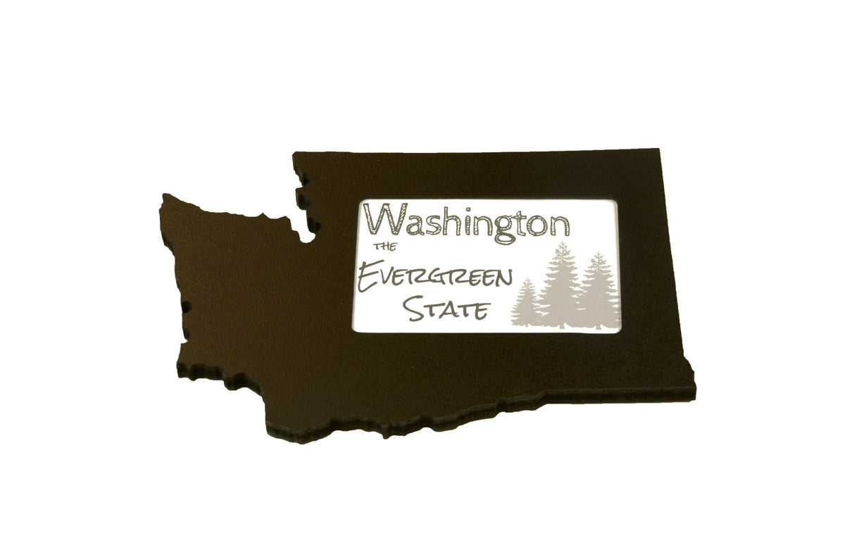 State Shaped Frame - Black