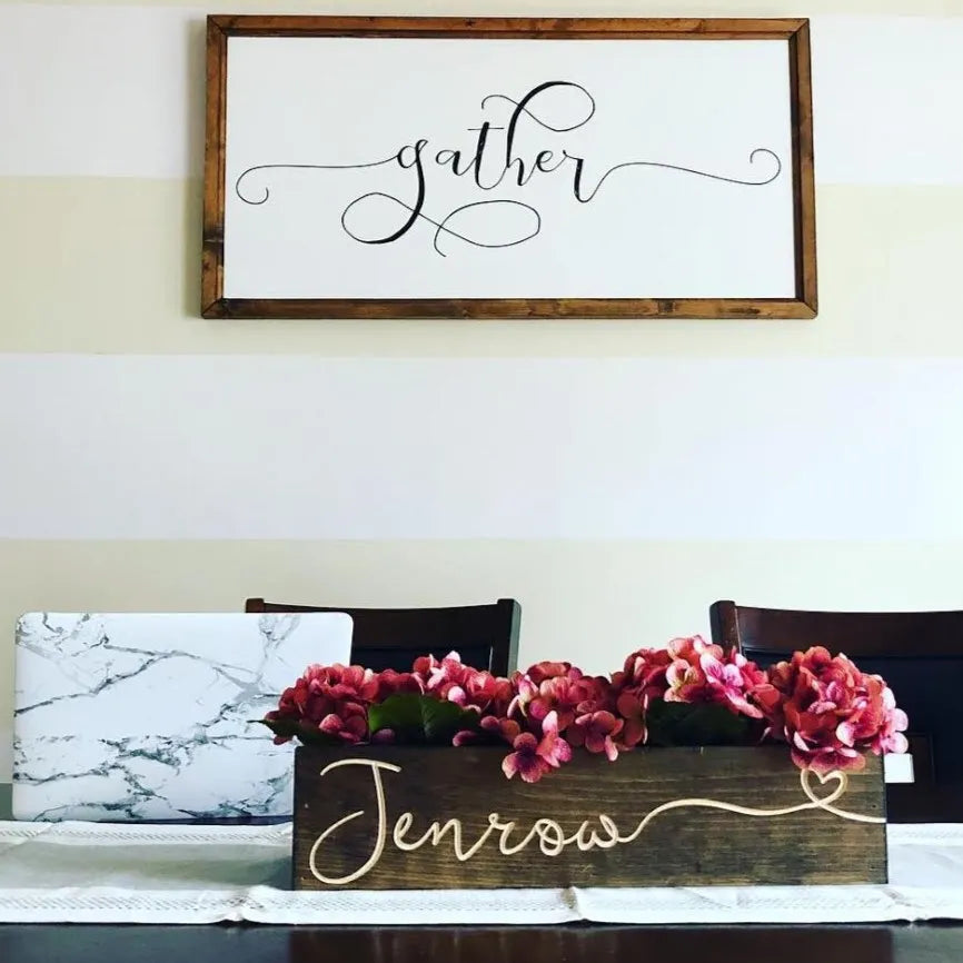 Personalized Mason Jar Holder Centerpiece - Classic