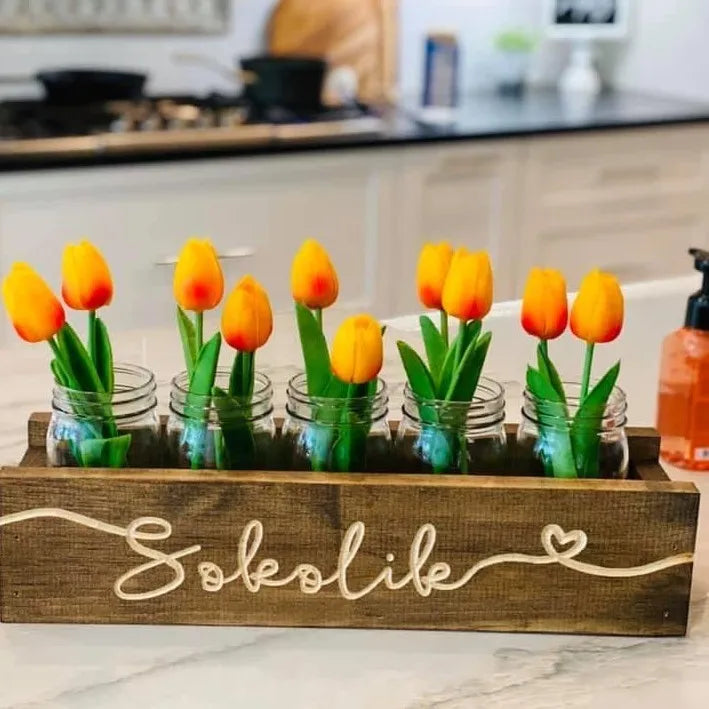 Personalized Mason Jar Holder Centerpiece - Classic