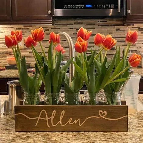 Personalized Mason Jar Holder Centerpiece - Classic
