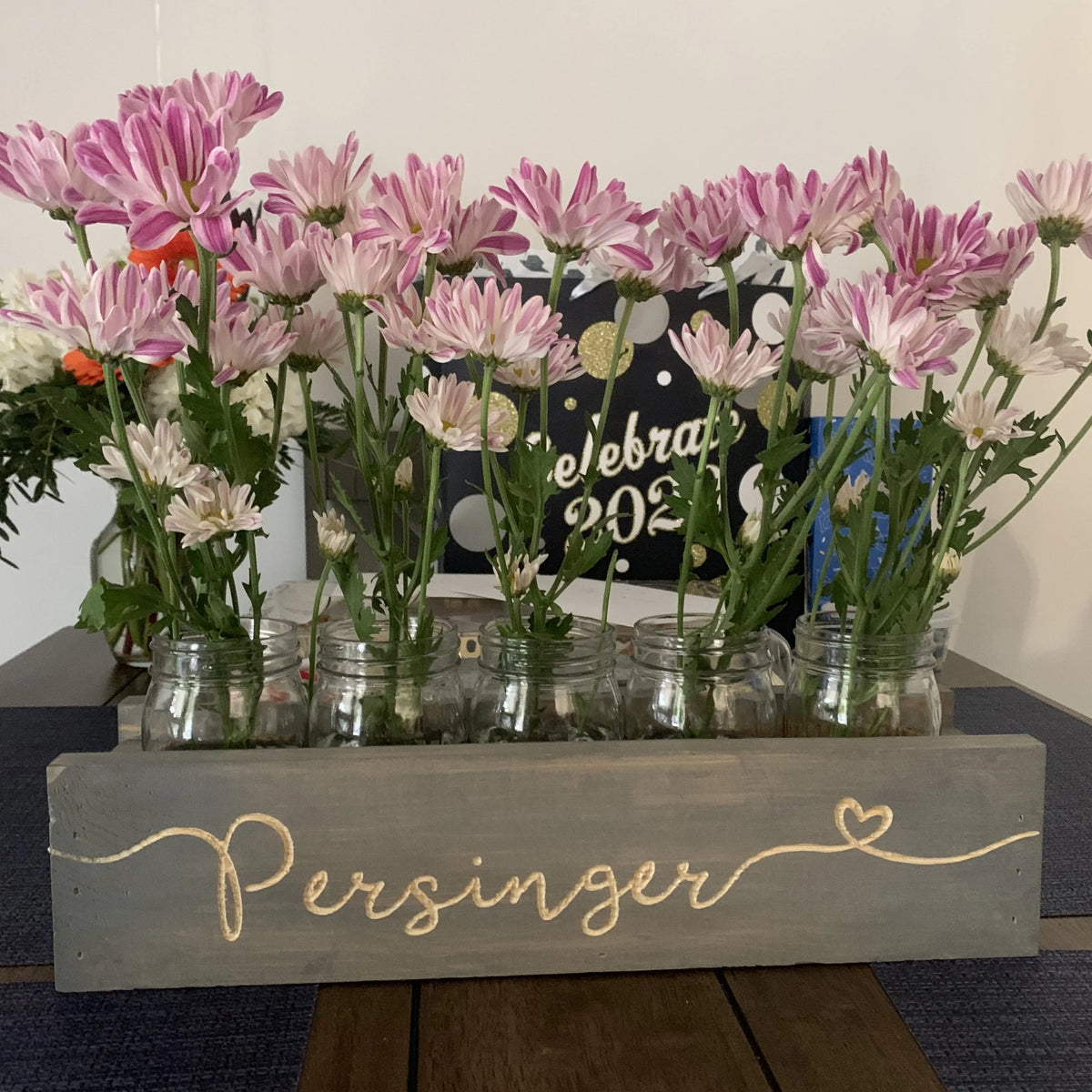 Personalized Mason Jar Holder Centerpiece - Classic