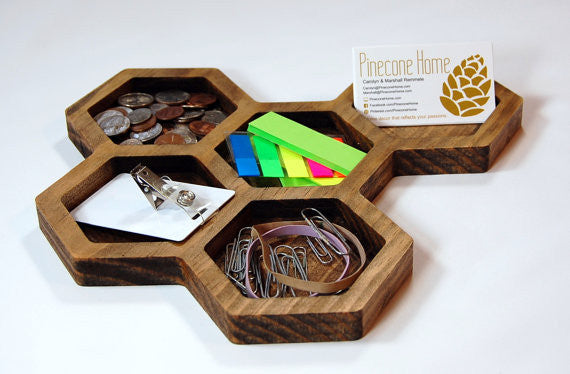 GeoTray - Geometric Desk and Jewelry Tray Organizer
